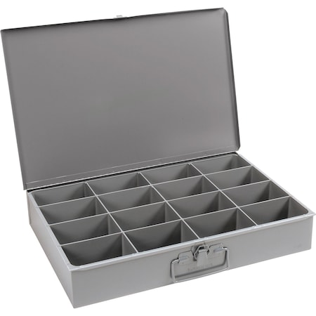 Durham Mfg Durham Steel Scoop Compartment Box, 16 Compartments, 18 x 12 x 3 113-95